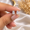 Baguette Crystal Flat Back Studs
