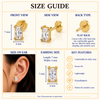 Baguette Crystal Flat Back Studs