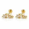 Marquise Crystal Vine Flat Back Studs