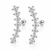 Crystal Line Ball Back Studs
