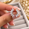 Marquise Leaf Ball Back Stud