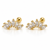 Marquise Leaf Ball Back Stud
