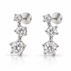 Triple Crystal Drop Flat Back Studs