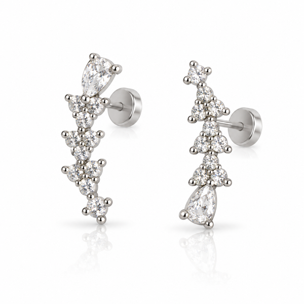 Crystal Vine Flat Back Studs