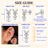 Floral Crystal Drop Flat Back Studs