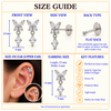 Butterfly Crystal Drop Flat Back Studs