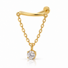 Crystal Chain Drop Helix Flat Back Stud