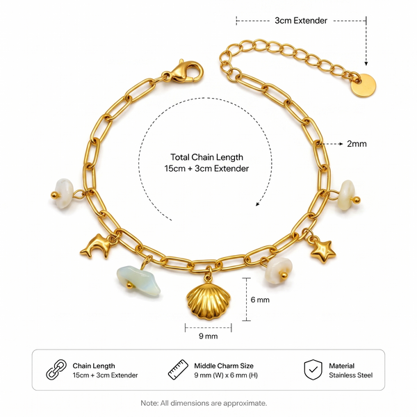 Ocean Muse Charm Bracelet