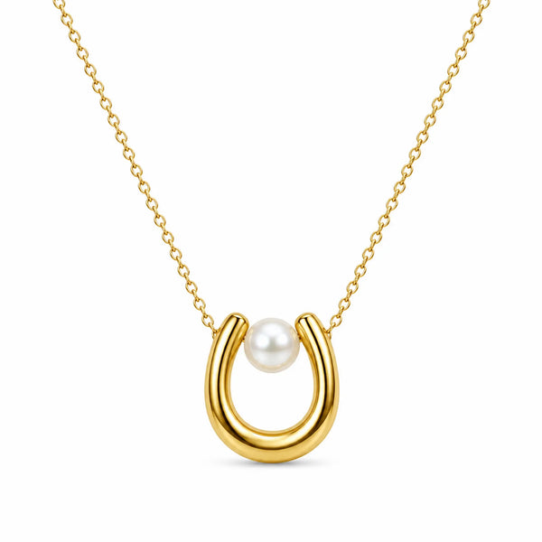 Pearl Golden U Necklace