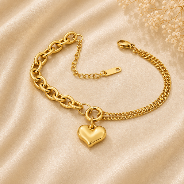 Puffy Heart Bracelet