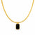 Snake Chain with Black Pendant Necklace