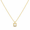 Square mother pearl Necklace
