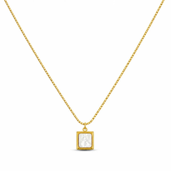 Square mother pearl Necklace