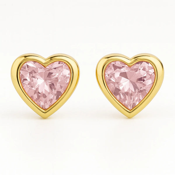 Emerald heart beats earrings