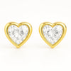 Emerald heart beats earrings