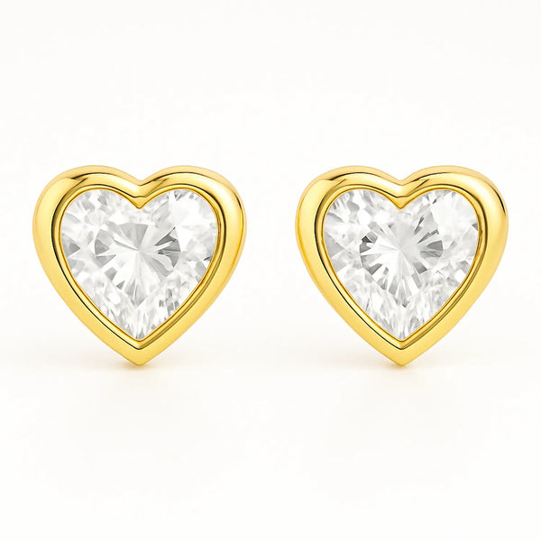 Emerald heart beats earrings