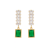 Emerald tennis Earrings
