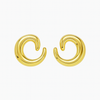 Golden spiral drops earrings