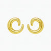 Golden spiral drops earrings