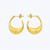 Golden wave curve earrings