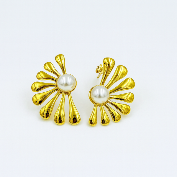 Half Daisy Flower Earrings