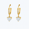 Heart glow drops earrings