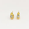 Single diamond hoop earrings