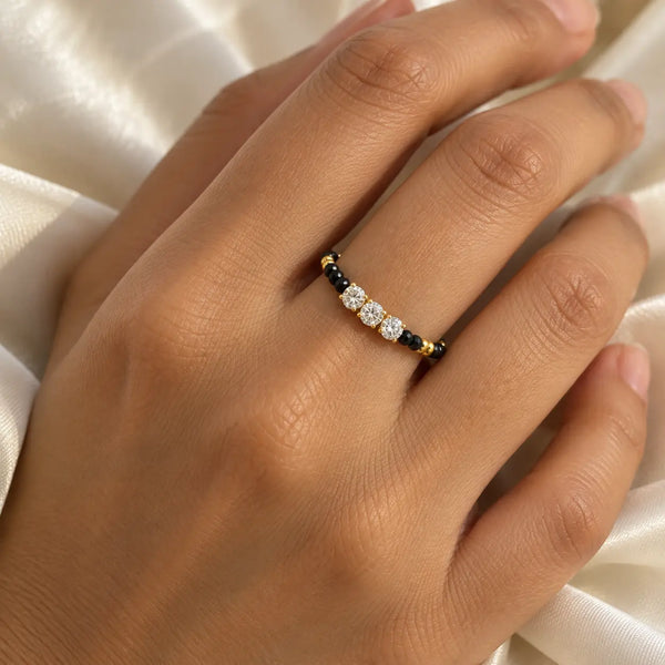 Anaya Round Trio Mangalsutra Ring