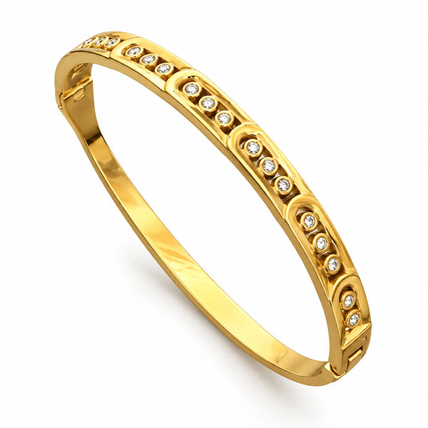 Aurelia Crystal Arc Gold Kada