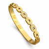 Aurelia Oval Link Crystal Gold Kada