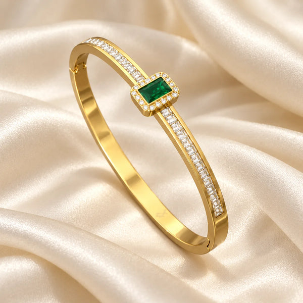 Emerald Elegance Crystal Kada