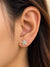 Five Petal Crystal Flower Ball Back Stud