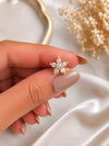 Five Petal Crystal Flower Ball Back Stud