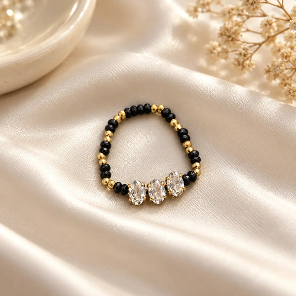 Ishani Oval Sparkle Mangalsutra Ring
