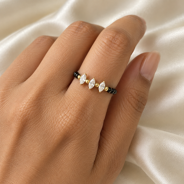 Navya Marquise Trio Mangalsutra Ring