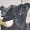 Black CrystalHoops Earrings