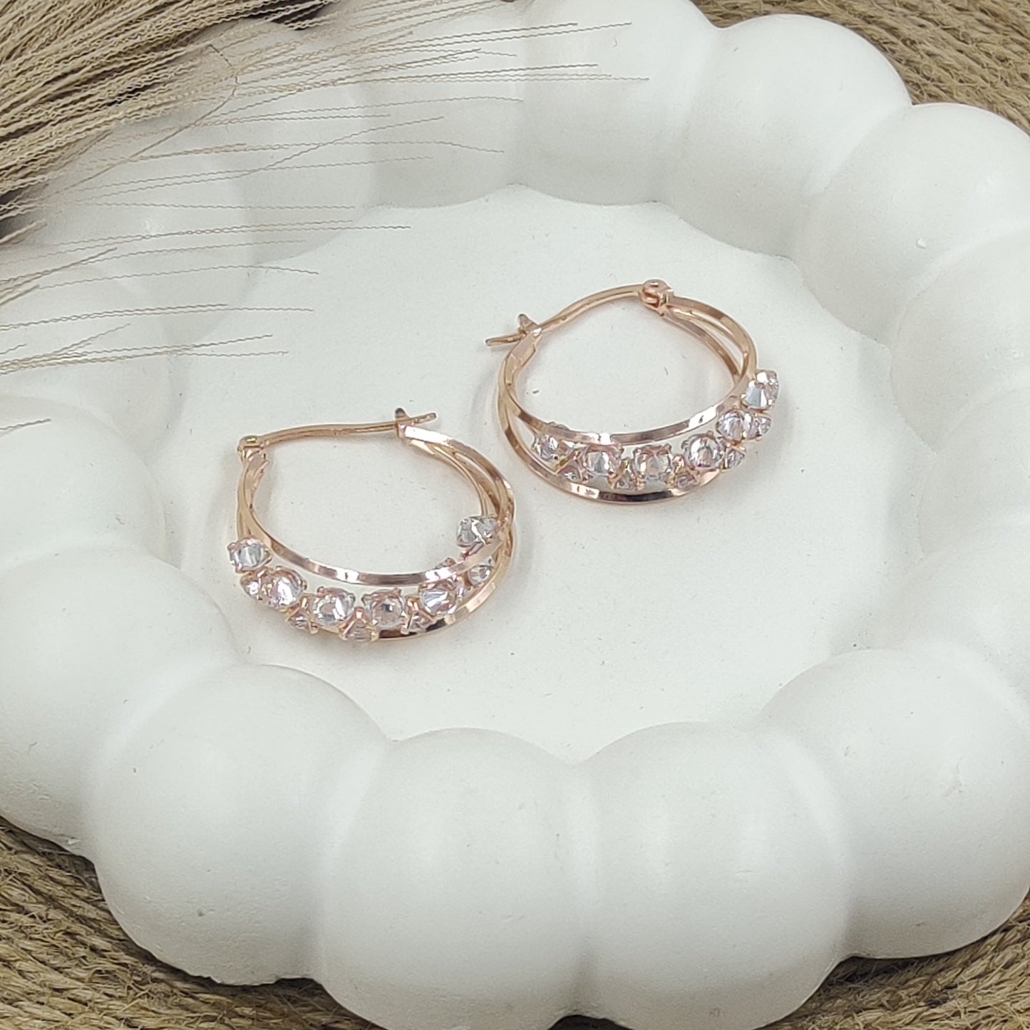 Stone hoops Earrings