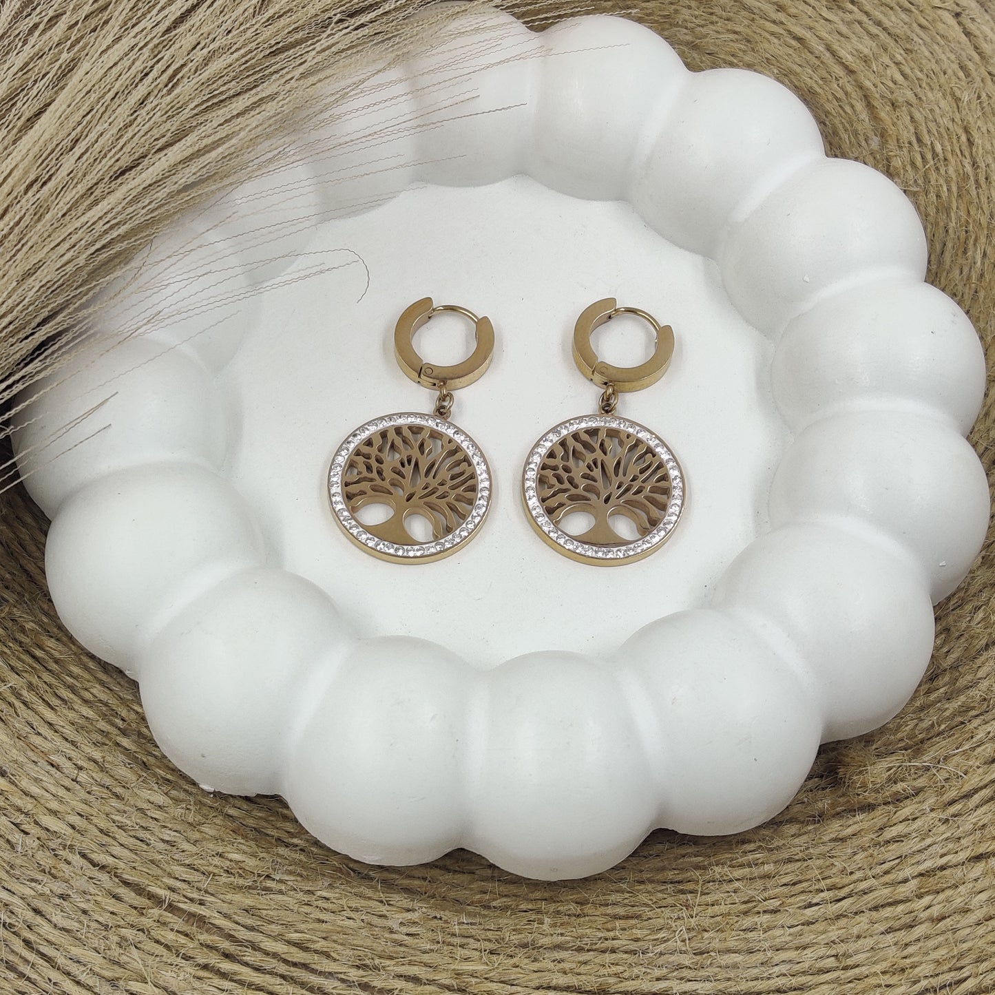 Tree Hoops Earrings