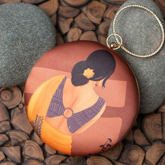 Indian lady Circular Clutch