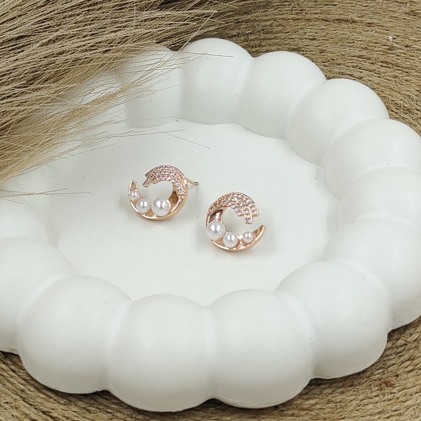 Pearl Diamond Earrings