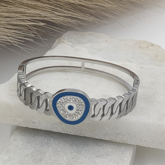 Evil eye  Silver Kada