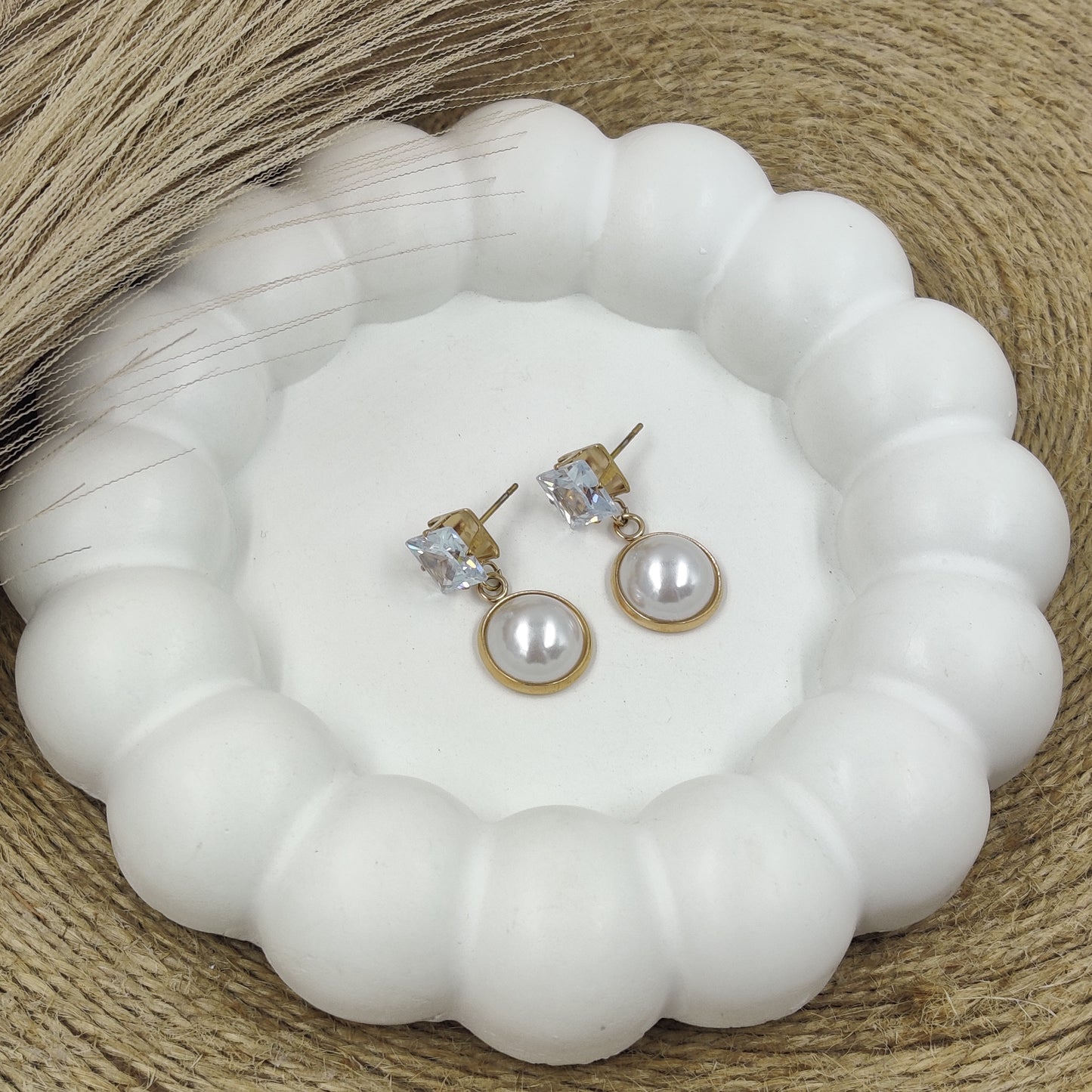 Pearl Stone Earrings