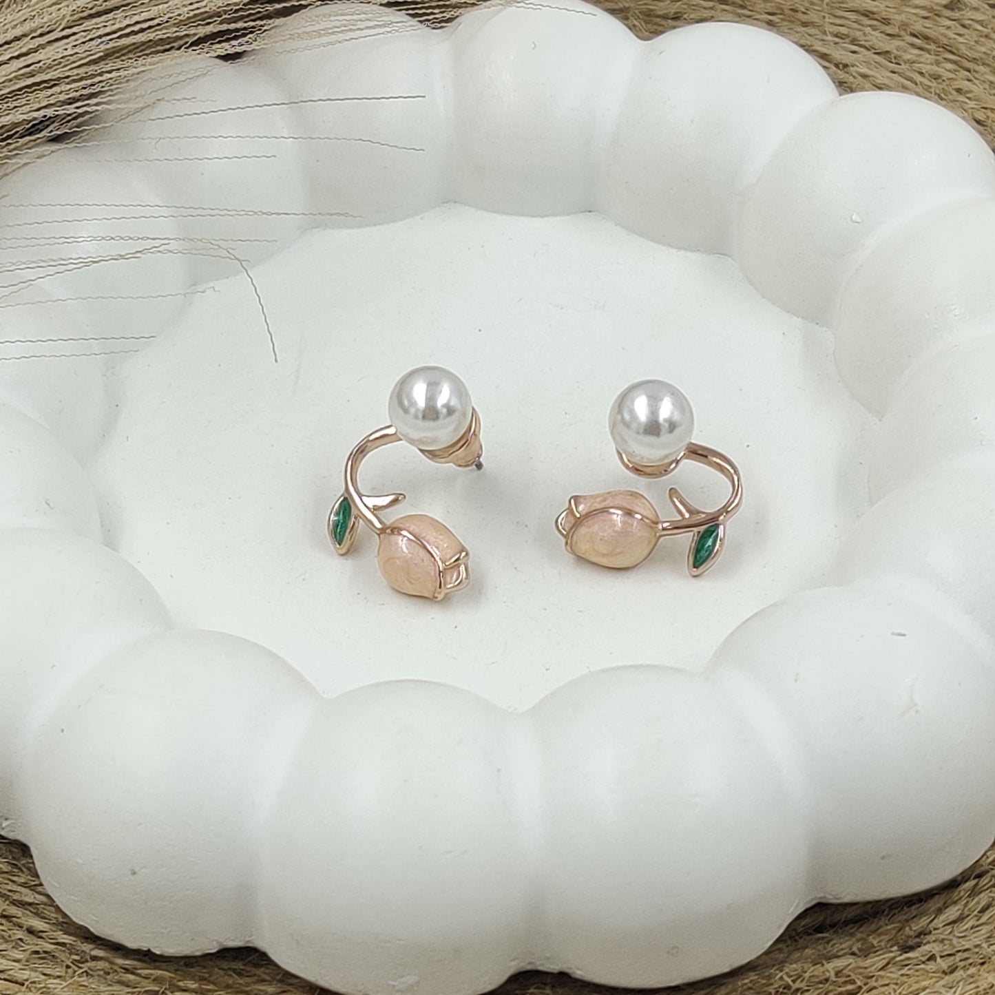 Rose Pearl Earrings