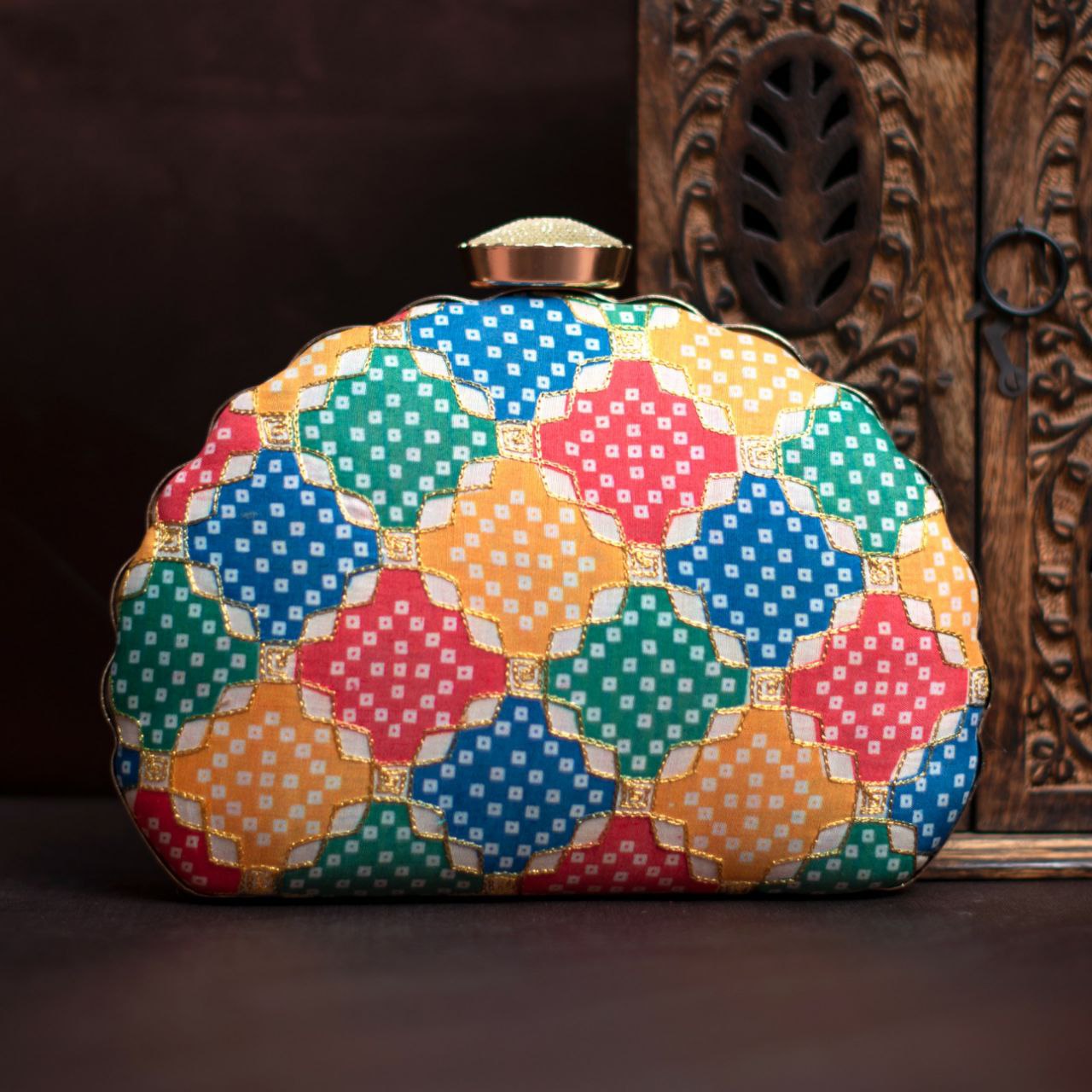 (Copy) D Shape Multi colour Clutch