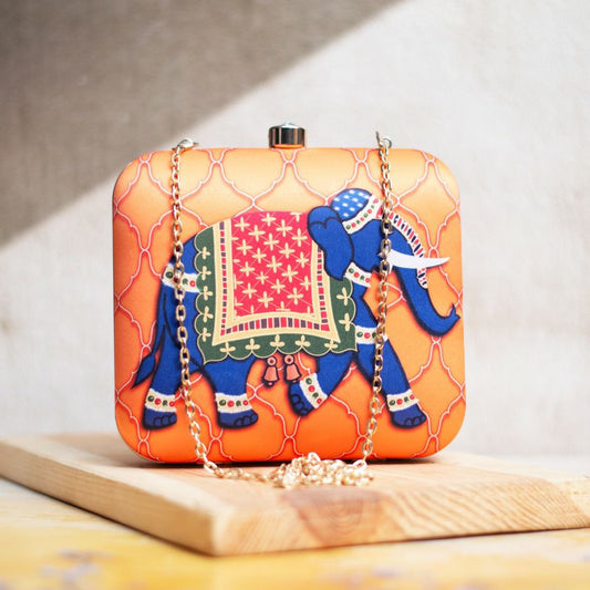 Elephant Print Clutch