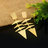 Gold-Toned Geometric Drop Earrings