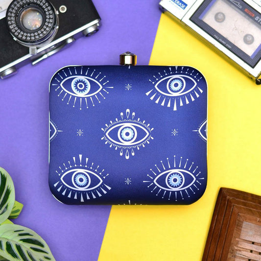 Evil eye  print clutch