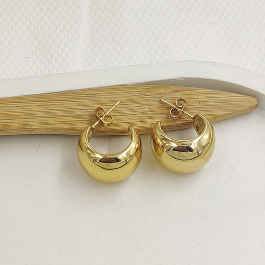 Round Chunky Hoops Earrings