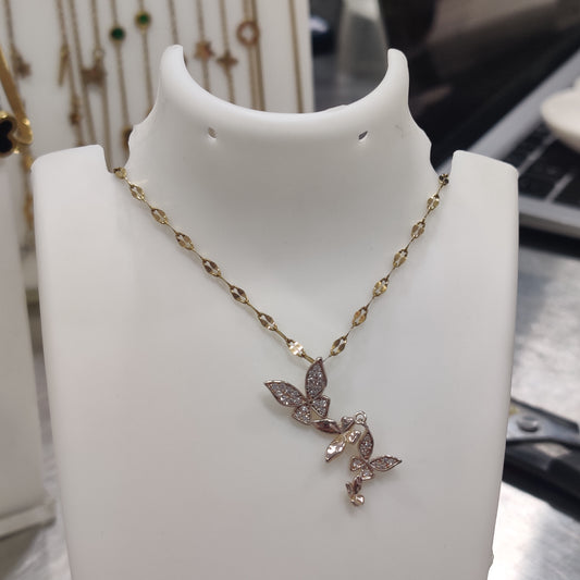 Double Butterfly Necklace