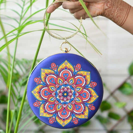 Mandala Round Clutch